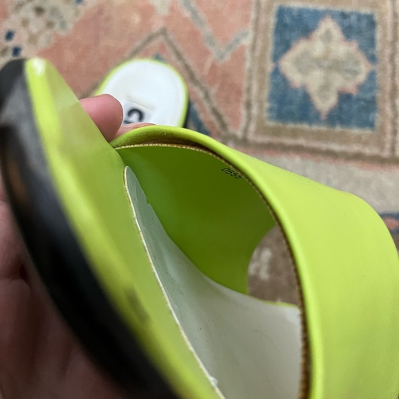 Vintage 90s lime green heeled sandals - Picture 7 of 9
